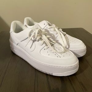 White Air Force 1s Sage Low